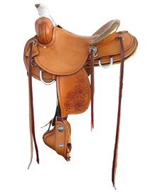 Youth Daisy Carved Saddle